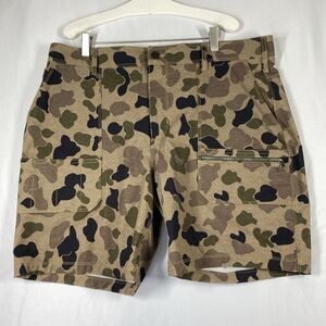 Carhartt x Hurley Shorts Mens Size 36 Camo Cargo Water Resistant Tan